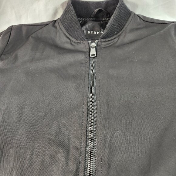 Bernardo Jacket Womens Small Black Bomber Military Full Zip Boho Coat Pockets - Picture 8 of 14